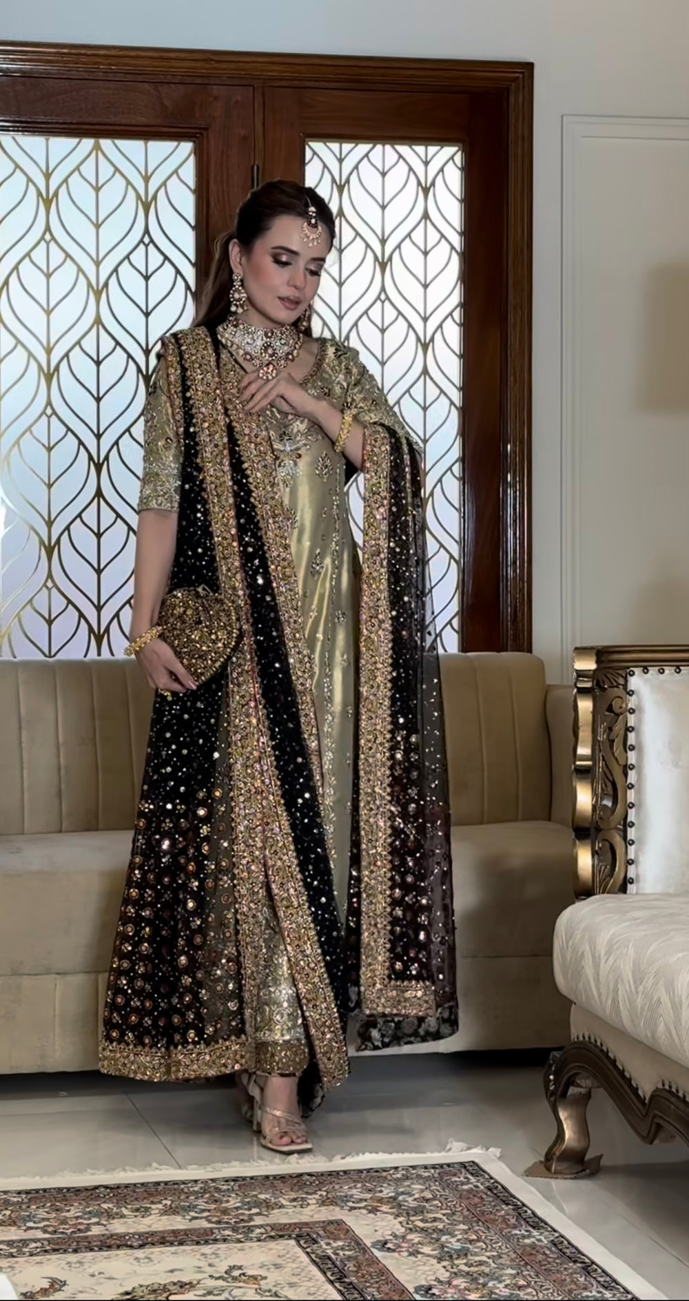 Haris Shakeel Gold & Black