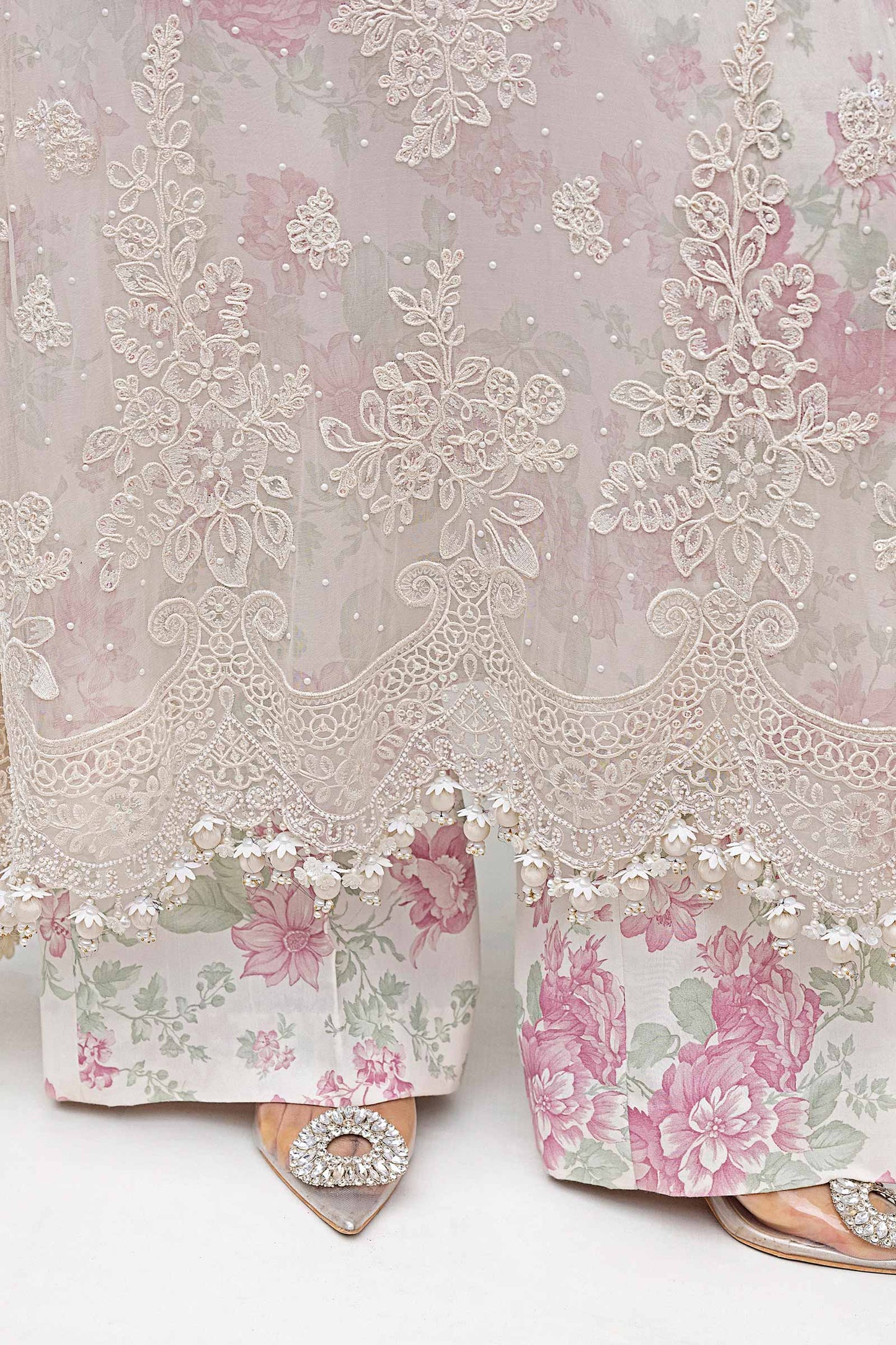 3 Piece Unstitched Embroidered Chiffon Suit | MPC-25-101