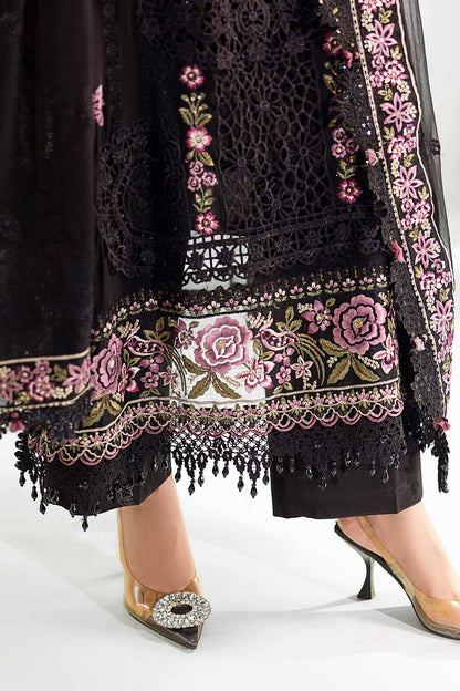 3 Piece Unstitched Embroidered Chiffon Suit | MPC-25-104