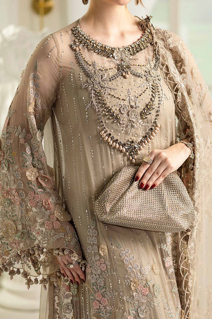 3 Piece Unstitched Embroidered Chiffon Suit | MPC-25-107