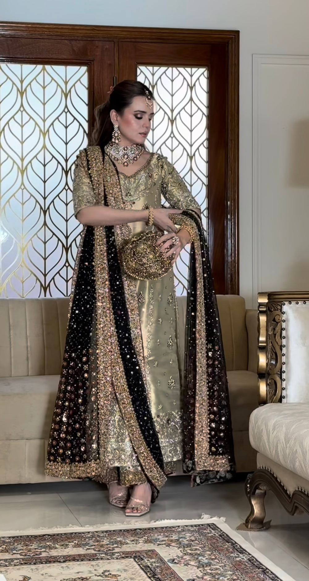 Haris Shakeel Gold & Black